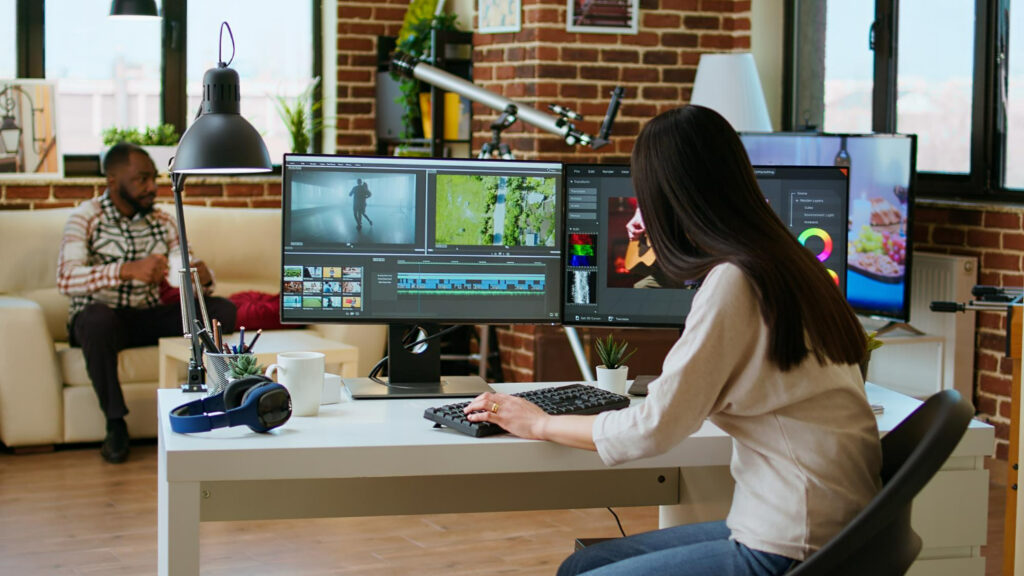 design student working on vfx and animation