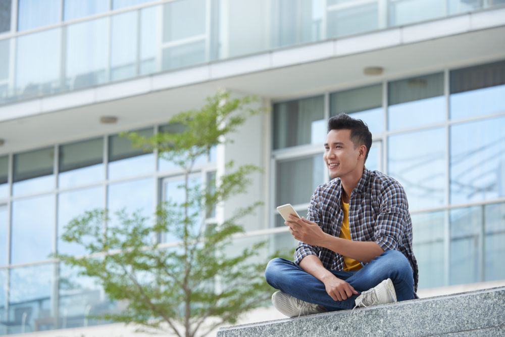 University student in campus
