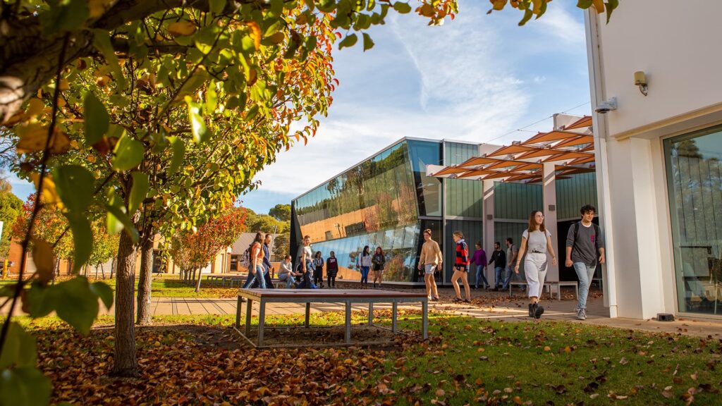 students walking in adelaide university roseworthy campus
