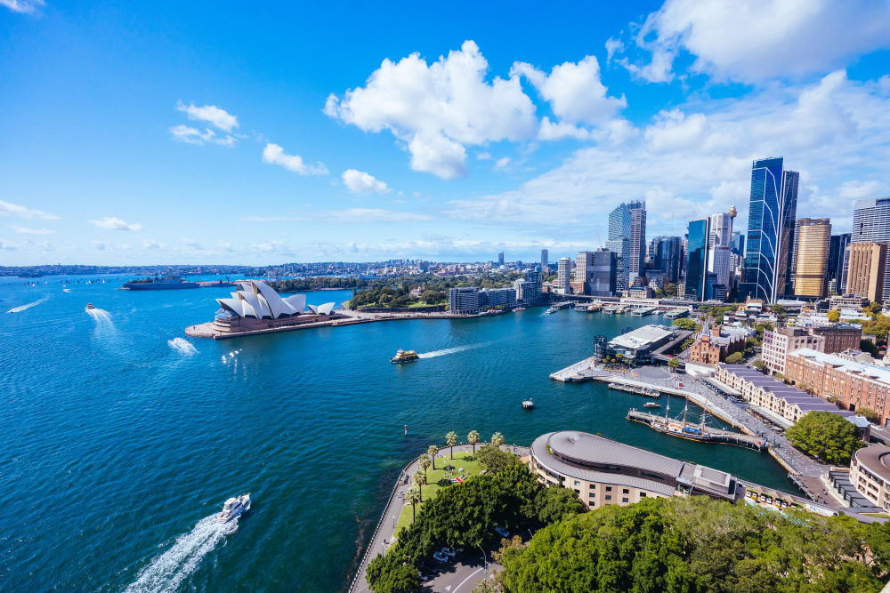 Sydney harbour view on a sunny day