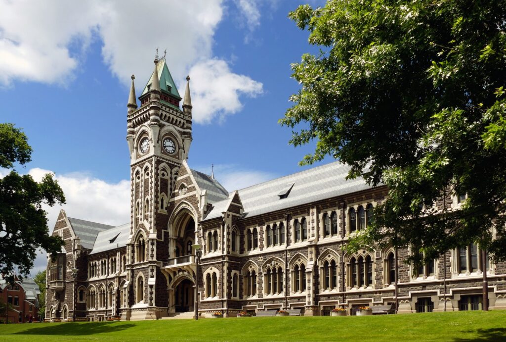 The University of Otago clocktower in Dunedin