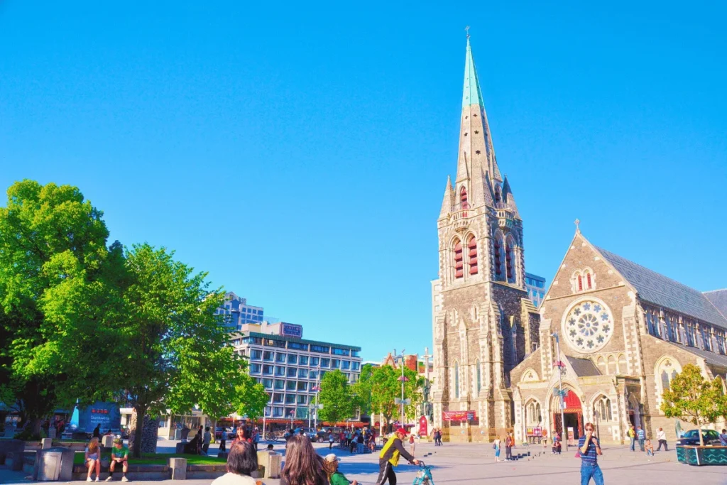The cathedral in Christchurch city centre, New Zealand
