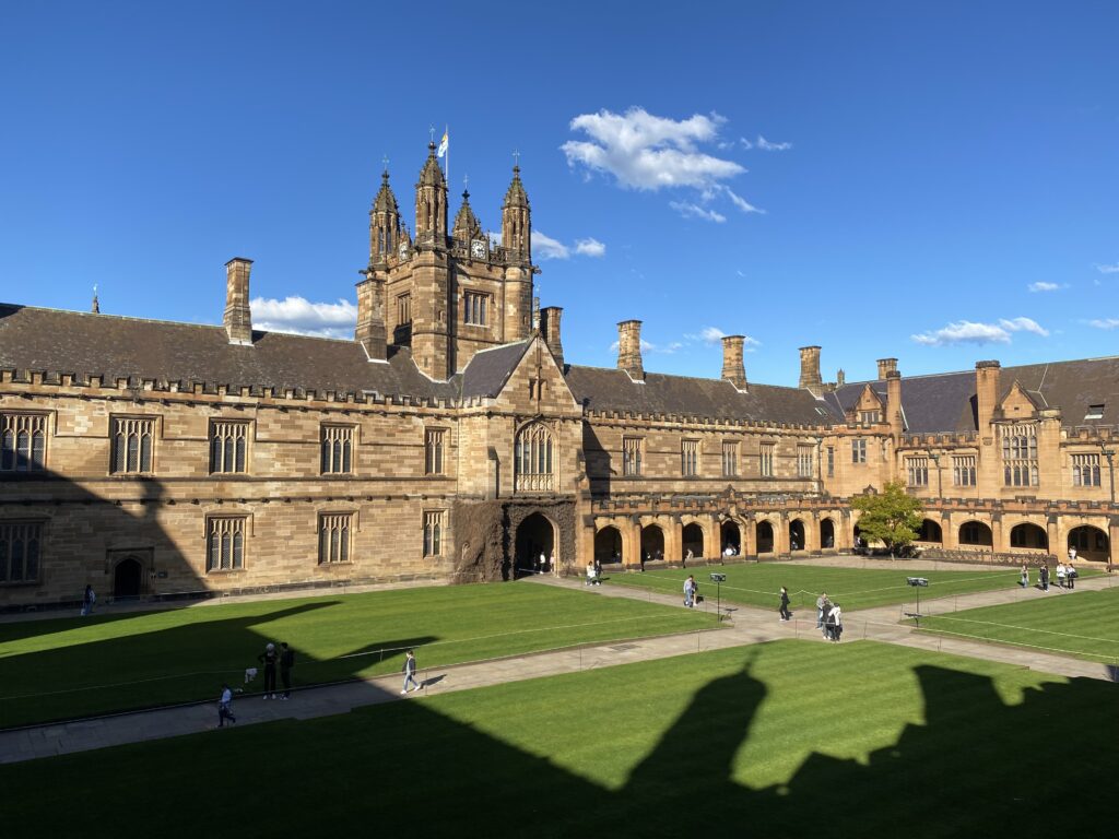 University of Sydney sandstone Quadrangle building in Sydney